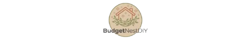BudgetNestDIY logo - Aesthetic home decor and budget-friendly DIY crafts blog